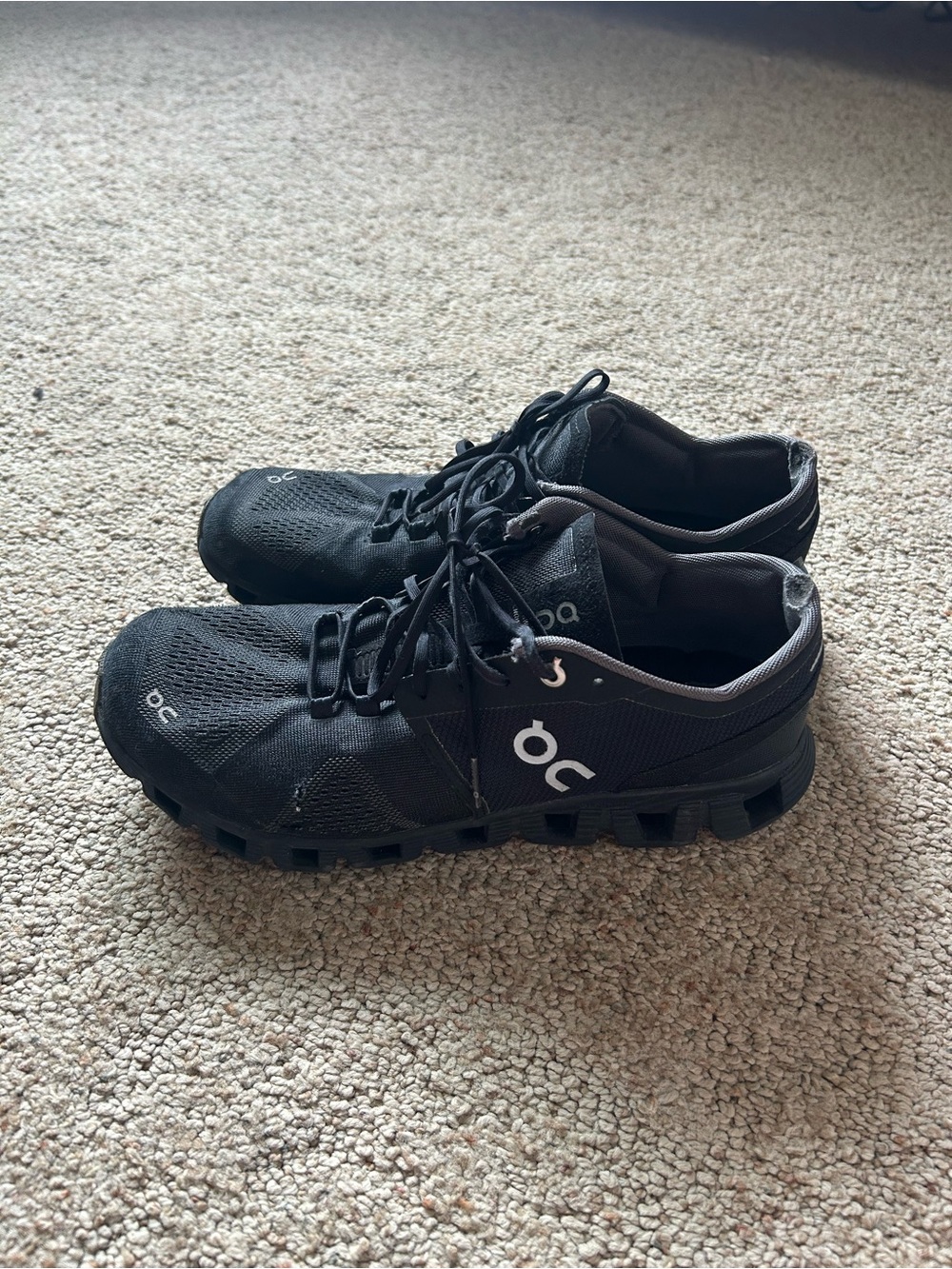 On Cloud Black Athletic Shoes